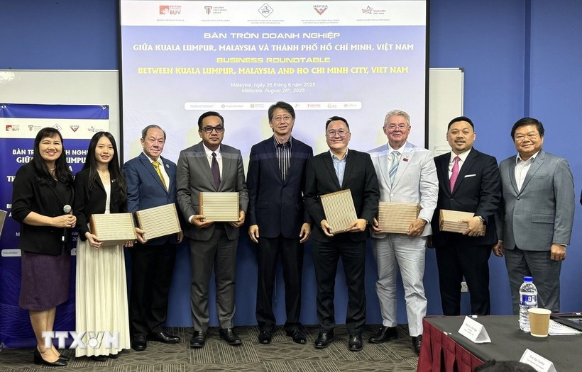 Delegates pose for a group photo at the seminar. (Photo: VNA)