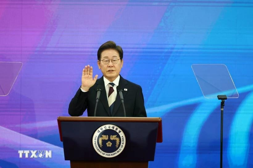 Lee Jae-myung was sworn in as President of the Republic of Korea at the National Assembly in Seoul on June 4, 2025. (Photo: Xinhua/VNA)