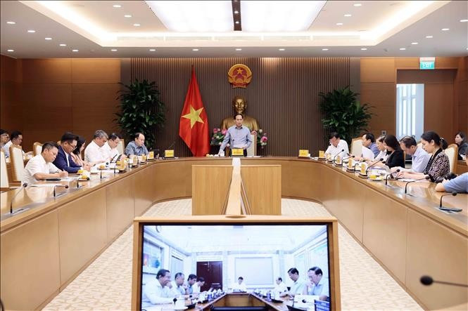 Deputy Prime Minister Bui Thanh Son chairs a meeting of the national steering committee for ODA and concessional loans. (Photo: VNA)