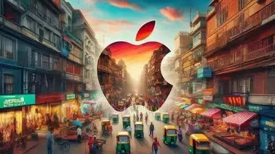 India has emerged as a key manufacturing hub for Apple, complementing operations in China and Vietnam (AI image). 