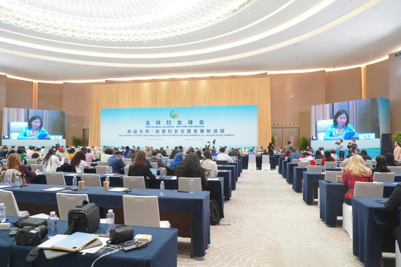 Vietnam Women’s Union Chairwoman Nguyen Thi Tuyen attends Global Leaders’ Meeting on Women. (Photo published by VNA)