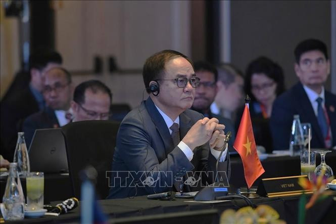 Deputy Minister of Home Affairs Vu Chien Thang at the meeting (Photo: VNA)