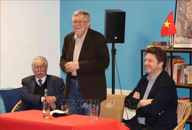 Pierre Gréga, President of the Belgium-Vietnam Friendship Association, speaks at event supporting Vietnamese Agent Orange victims in Brussels, Belgium, February 2025. (Photo: VNA)