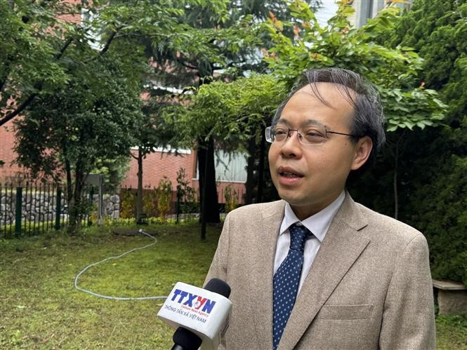 Professor Pham Nam Hai from the Institute of Science Tokyo grants an interview to the VNA. (Photo: VNA)