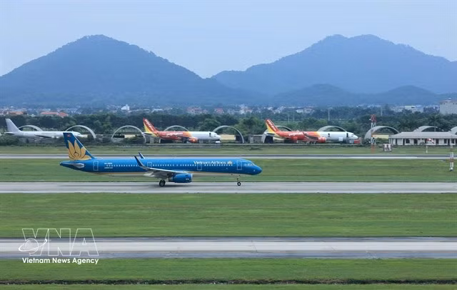 Aircraft at Noi Bai International Airport. (Photo: VNA)