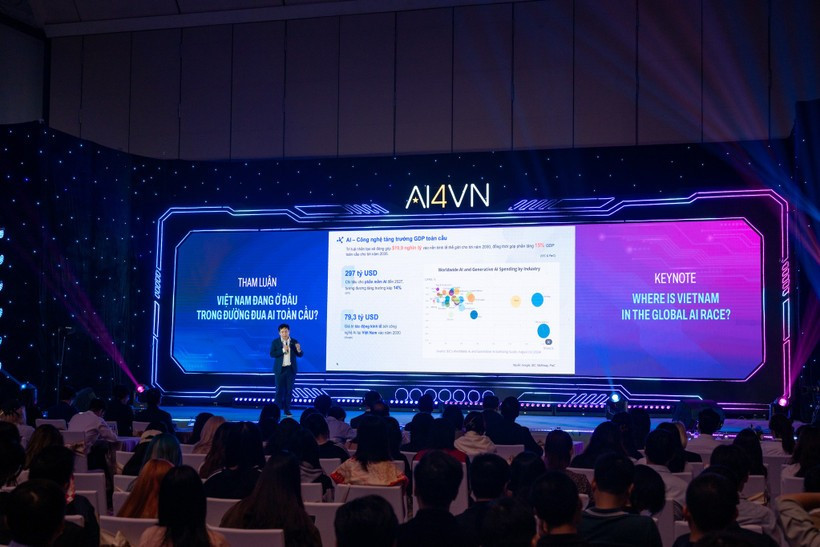 At the plenary session of AI Day 2025. (Photo: VNA)