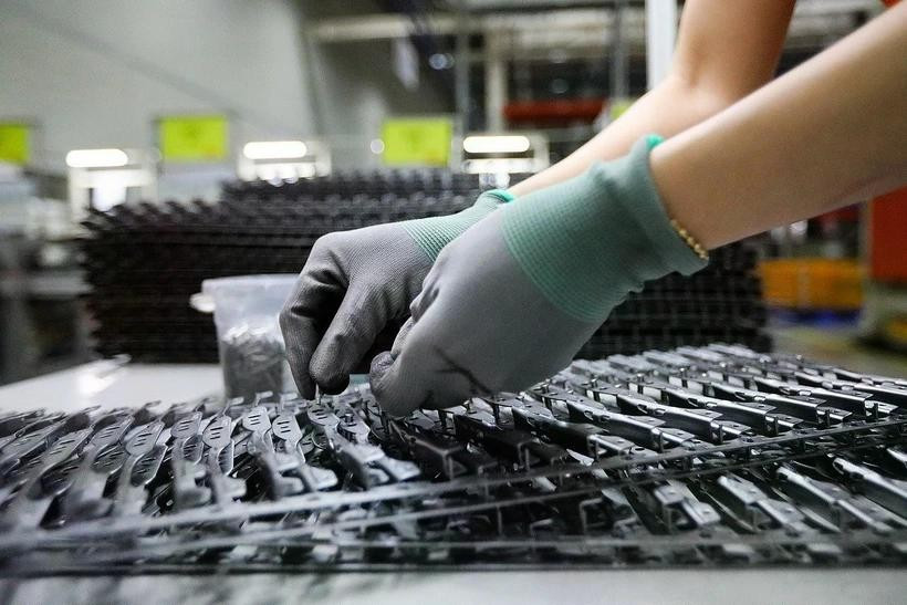 Total FDI poured into Hanoi during the first four months hit 1.48 billion USD, up 31% year-on-year. (Photo: VNA)