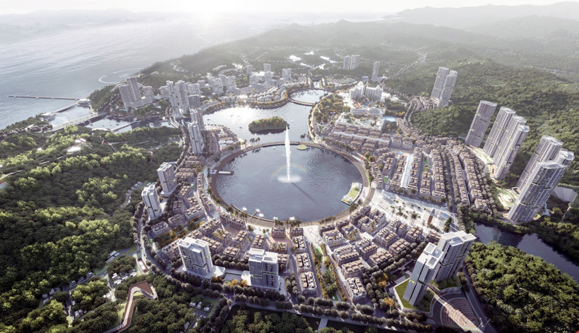 Perspective of the luxury tourism and entertainment complex with casino at Van Don Economic Zone. (Photo published by VNA)