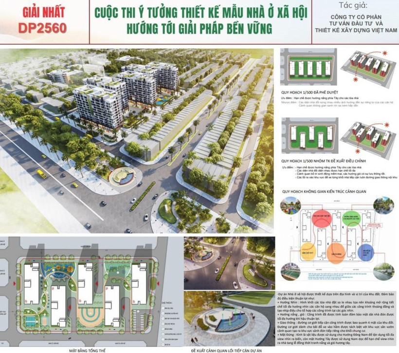 One of the first-prize winning entries in the “Social housing prototype design ideas – Towards sustainable solutions” contest. (Photo courtesy of the organising board)