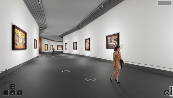 An online exhibition utilising virtual reality technology held at the Vietnam Fine Arts Museum (Photo: VietnamPlus). 3.webp