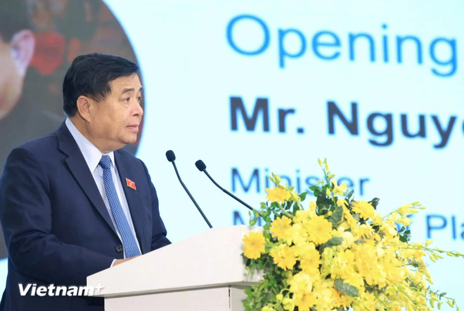 Minister of Planning and Investment Nguyen Chi Dung states at the opening of SEMIExpo Vietnam 2024 (Photo: VietnamPlus) semiexpo 2.webp