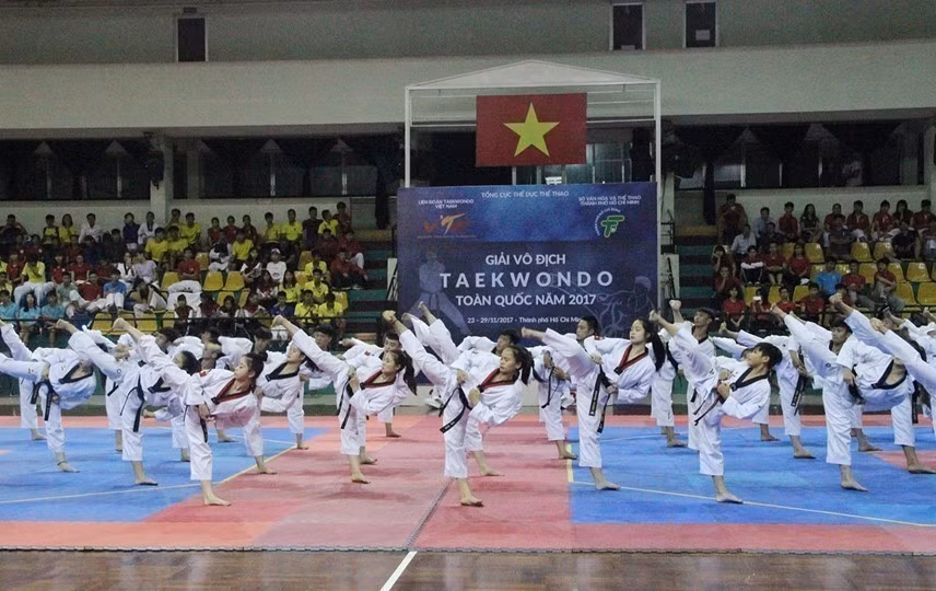 Taekwondo – a martial art originating from the Republic of Korea – has seen strong development in Vietnam for decades. In October 2020, the RoK Government, through the Korean Cultural Centre in Vietnam, commits comprehensive support for further development of this martial art in Vietnam, initially in the 2020–2023 period. (Photo: VNA)