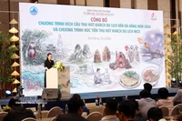 Deputy Director of Da Nang’s Department of Culture, Sports and Tourism Nguyen Thi Hoai An speaks at the event. (Photo: VNA)