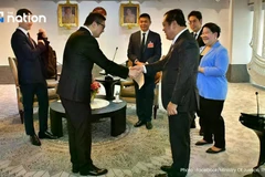 The meeting between Thai Minister of Justice Tawee Sodsong and Hong Kong’s Secretary for Security Tang Ping-keung. (Photo: https://www.nationthailand.com/)