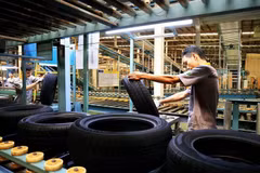 An automobile tire factory of Sailun Vietnam Co., Ltd. in Phuoc Dong Industrial Park in Tay Ninh province. (Photo: VNA)