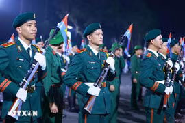 The forces are ready for the grand parade.(Photo: VNA)
