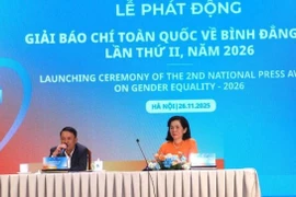 At the launch of the second National Press Award on Gender Equality. (Photo: VNA)