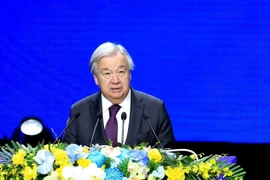 UN Secretary-General Antonio Guterres speaks at the Hanoi Convention signing ceremony on October 25. (Photo: VNA)