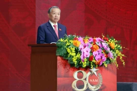 Party General Secretary To Lam speaks at the ceremony marking the 80th anniversary of the Vietnam People's Public Security Forces (August 19, 1945 – 2025) and the 20th anniversary of the All-People Security Safeguard Festival (August 19, 2005), in Hanoi on August 17. (Photo: VNA)