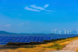 A wind and solar farm of Trung Nam Group in Khanh Hoa province. (Photo: VNA)