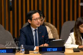 Ambassador Do Hung Viet, Vietnam’s Permanent Representative to the United Nations, speaks at the meeting. (Photo: VNA)
