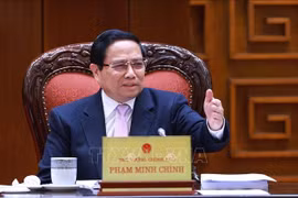 Prime Minister Pham Minh Chinh speaks at the meeting on Government restructuring in Hanoi on January 13. (Photo: VNA)