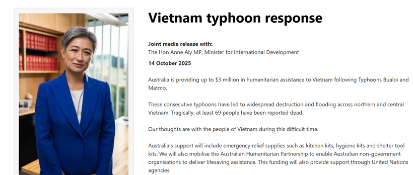 A screenshot of the joint media release (Photo: foreignminister.gov.au)