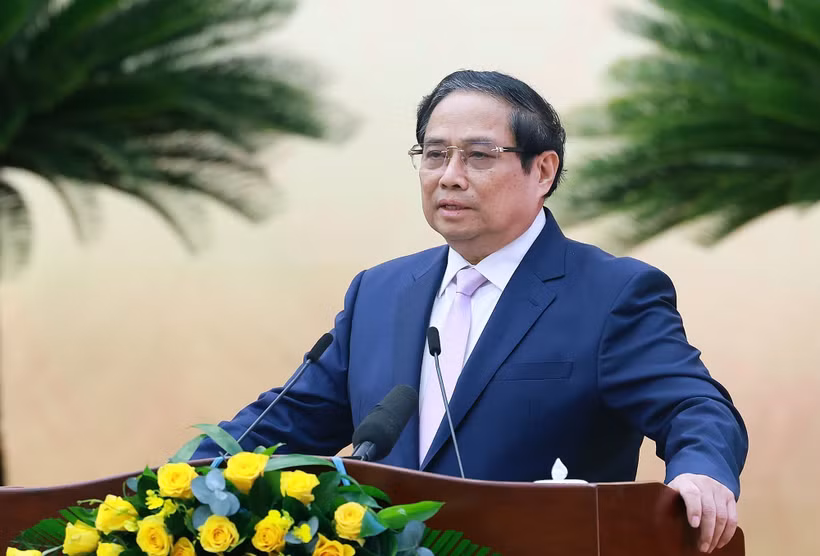Prime Minister Pham Minh Chinh speaks at the conference. (Photo: VNA)