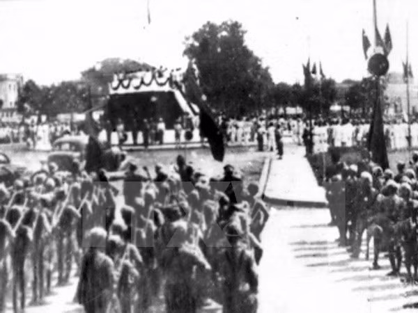 At the Ba Dinh Square on September 2, 1945. (Photo: VNA)