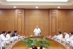 Party chief works with standing members of subcommittees for 14th Party Congress