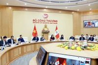 At the virtual session of the Vietnam-Peru Intergovernmental Committee (Photo: Vietnam Ministry of Industry and Trade)