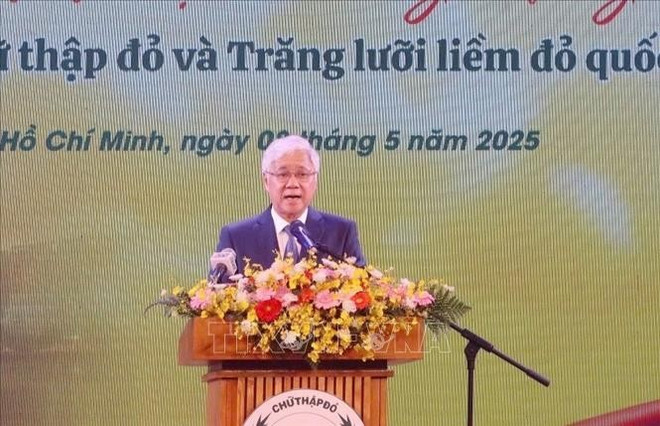 President of the Vietnam Fatherland Front Central Committee Do Van Chien speaks at the event. (Photo: VNA) do-van-chien-vna.jpg