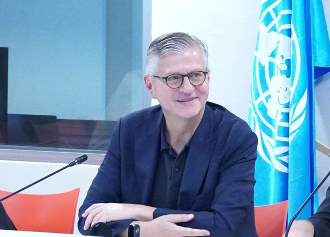 UN Under-Secretary-General for Peace Operations Jean-Pierre Lacroix praises Vietnam as a responsible, active member of the international community, strongly committed to multilateralism and maintaining a sustainable partnership with the UN (Photo: VNA) phat-bieu.jpg