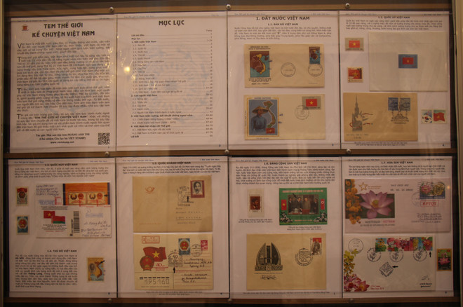 The collection “The World Tells Vietnam’s Story through Stamps” is on display at the Ho Chi Minh City Museum of History. (Photo: VNA) stamp-collection.jpg