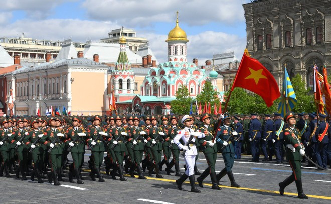 The Vietnamese contingent at the military parade at the Red Square in Moscow on May 9 to celebrate the 80th anniversary of the Victory of the Great Patriotic War (May 9, 1945 – 2025). (Photo: VNA) viet-nam-dieu-binh-nga.jpg
