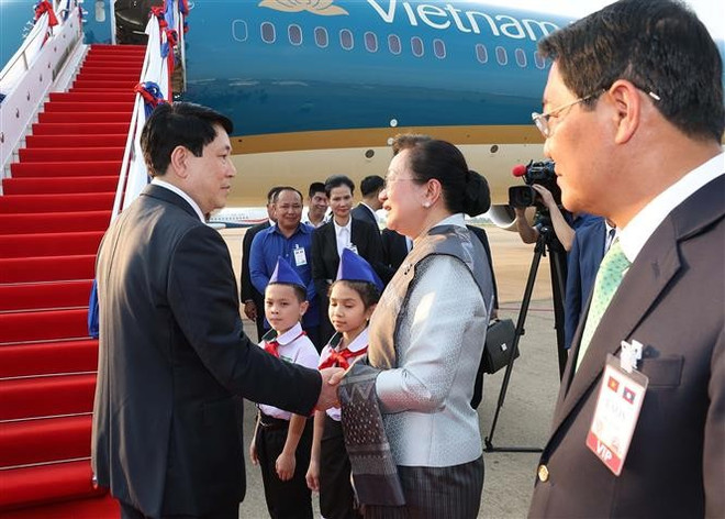 State President Cuong concludes a state visit to Laos (Photo: VNA) conclude.jpg