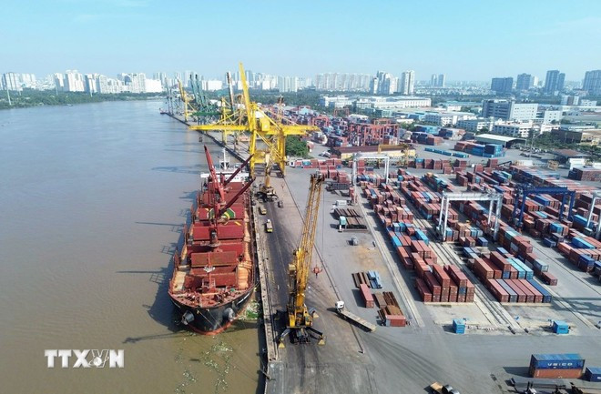 A view of Tan Thuan Terminal of the Saigon Port JSC in HCM City (Photo: VNA) port.jpg