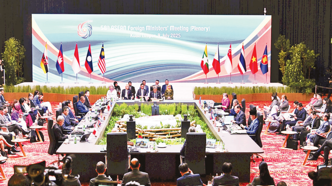 A view of the 58th ASEAN Foreign Ministers' Meeting in Malaysia in July 2025. (Photo: VNA)