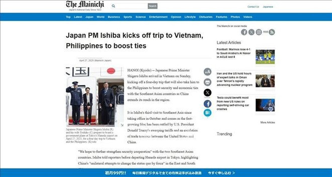 Prime Minister Ishiba Shigeru's trip to Vietnam aims to boost ties. kyodo.jpg