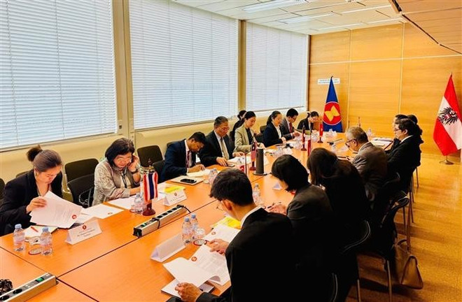 An overview of the 63rd meeting of the ASEAN Committee in Vienna (ACV) (Photo published by VNA) vna-potal-cuoc-hop-lan-thu-63-cua-uy-ban-asean-tai-vien-avc-va-le-ban-giao-chu-tich-avc-8138370.jpg