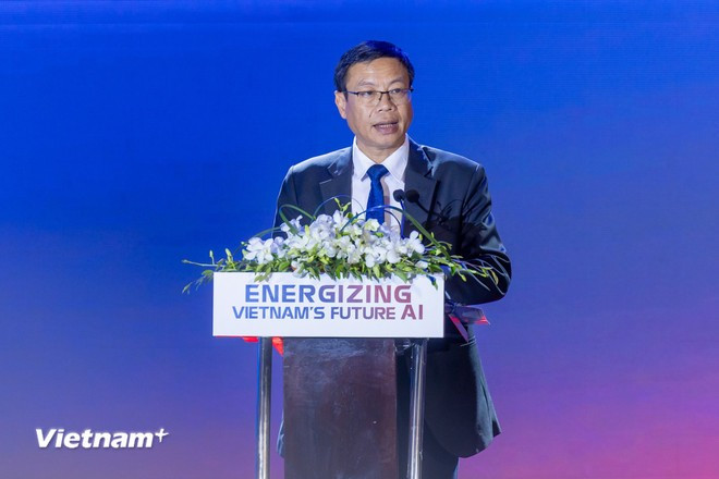 Deputy Minister of Science and Technology Le Xuan Dinh speaks at the launch. (Photo: VNA) le-xuan-dinh.jpg