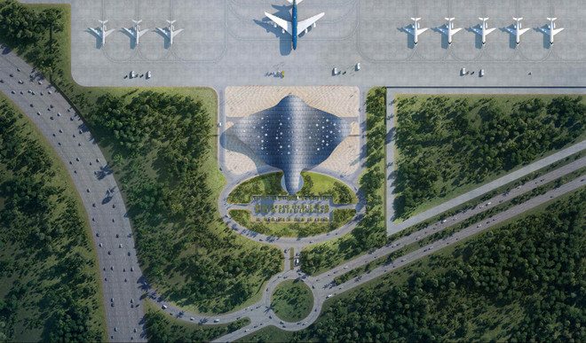 The VIP terminal will draw inspiration from the eagle ray, symbolising agility and freedom. (Photo: Sun Group) nha-ga-vip.jpg