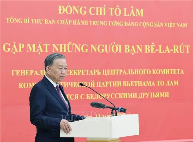 Party General Secretary To Lam speaks at the meeting (Photo: VNA) to-lam2.jpg