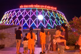 Visiting Dien Bien Phu battlefield relics complex at night