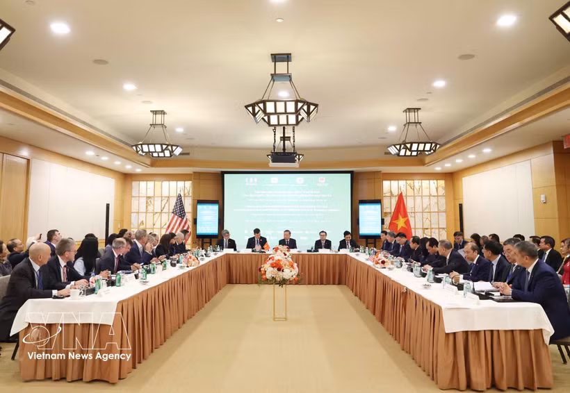 An overview of the roundtable between General Secretary of the Communist Party of Vietnam Central Committee and President To Lam and leaders of major US firms in New York on September 23 (local time). (Photo: VNA)