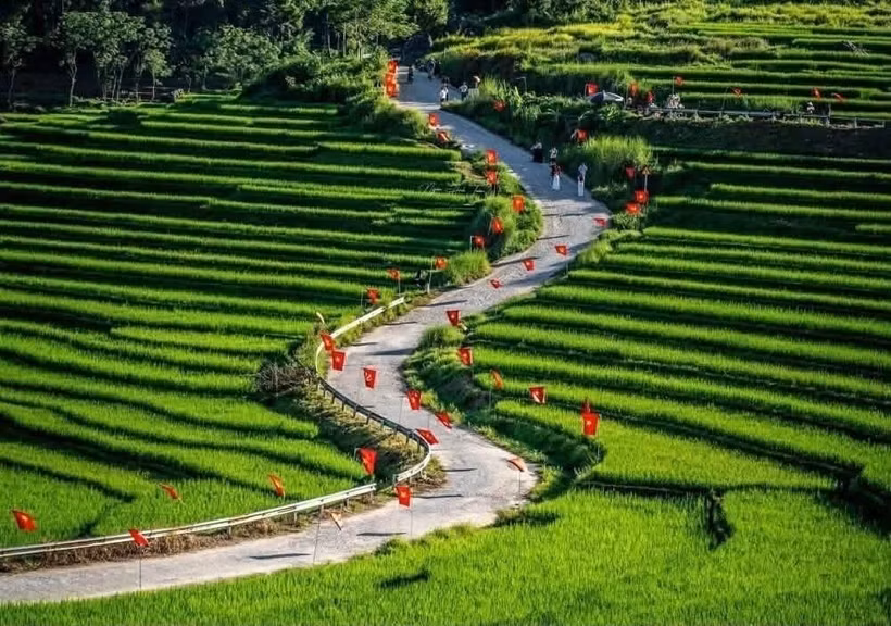Pu Luong community-based ecotourism site in Thanh Hoa province attracts visitors during National Day holiday. (Photo published by VNA) 