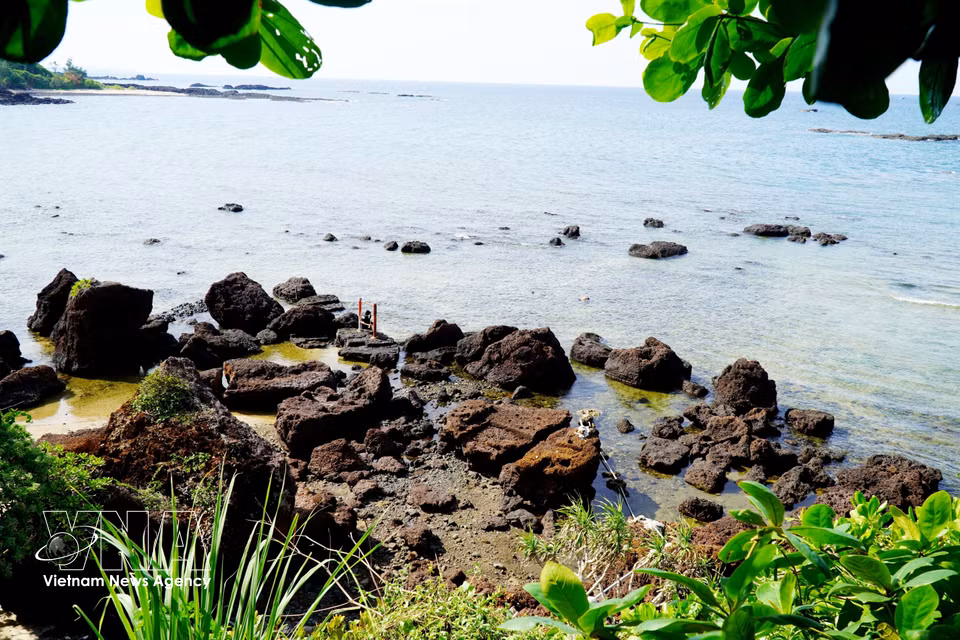 The rugged beauty of the Da Do rocky coast. (Photo: Le Phuoc Ngoc/VNA)