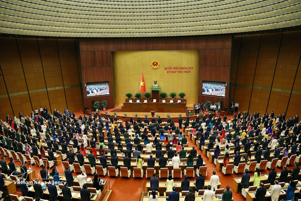 Opening session of the 16th National Assembly’s first sitting. (Photo: Duong Giang/VNA)