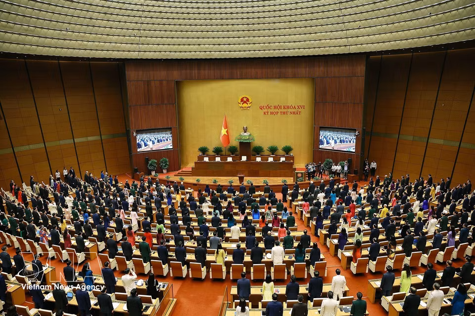 Opening session of the 16th National Assembly’s first sitting. (Photo: Duong Giang/VNA)
