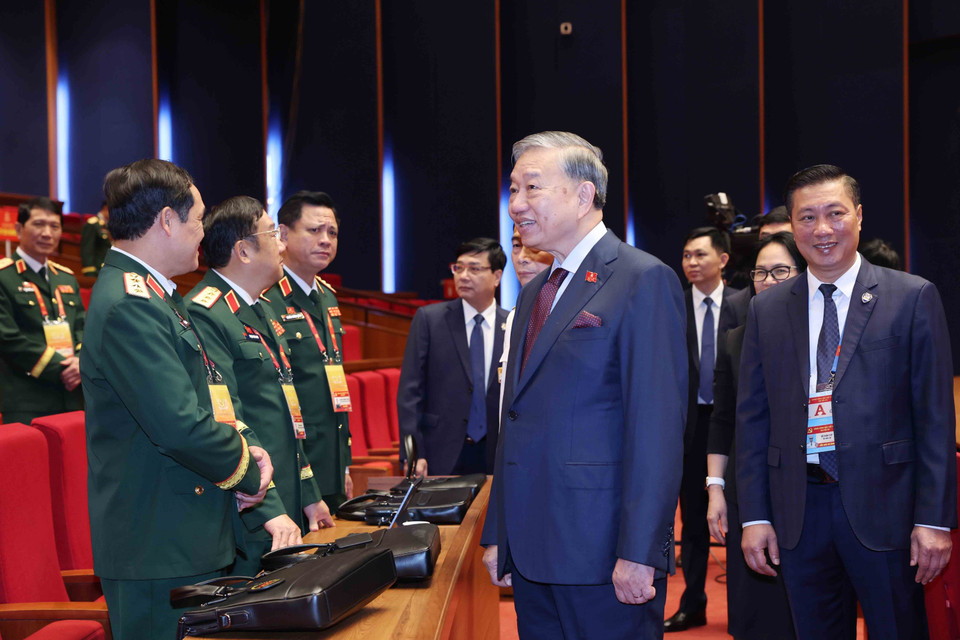 Party General Secretary To Lam meets with delegates. (Photo: VNA)